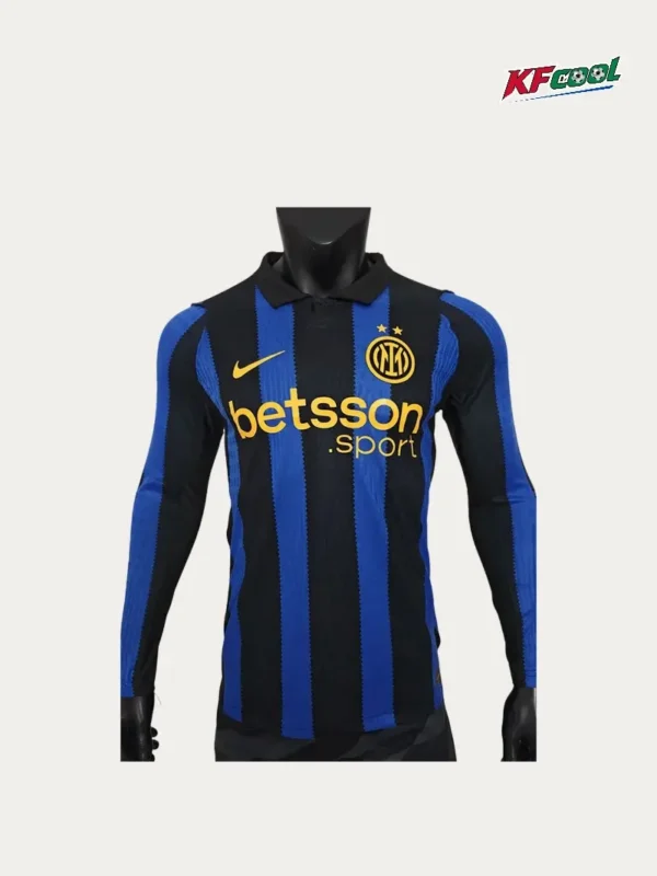 Inter Milan Home Long Sleeve Jersey 2627 Player Version1 - KFCool – Football Jerseys & Soccer Kits Store