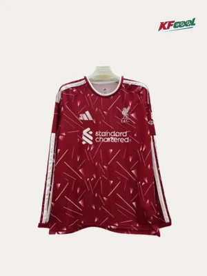 Liverpool Home Long Sleeve Jersey 2627 Fans Version1 Liverpool Home Long Sleeve Jersey 26/27 Fans Version