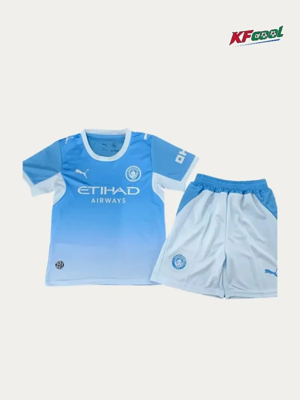 Manchester City Home Kids kits 2627 Fans Version1 - KFCool – Football Jerseys & Soccer Kits Store