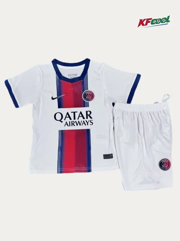 PSG White Kids kits 2627 Fans Version1 - KFCool – Football Jerseys & Soccer Kits Store