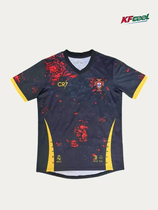 Portugal CR7 Red Black Training shirts 2627 Fans Version1 - KFCool – Football Jerseys & Soccer Kits Store