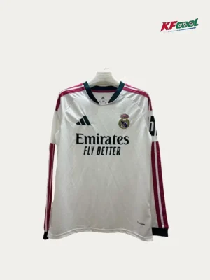Real Madrid Home Long Sleeve Jersey 2627 Fans Version1 Real Madrid Home Long Sleeve Jersey 26/27 Fans Version