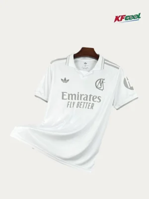 Real Madrid White 125th Anniversary Jersey 2627 Fans Version1 Real Madrid White 125th Anniversary Jersey 26/27 Fans Version