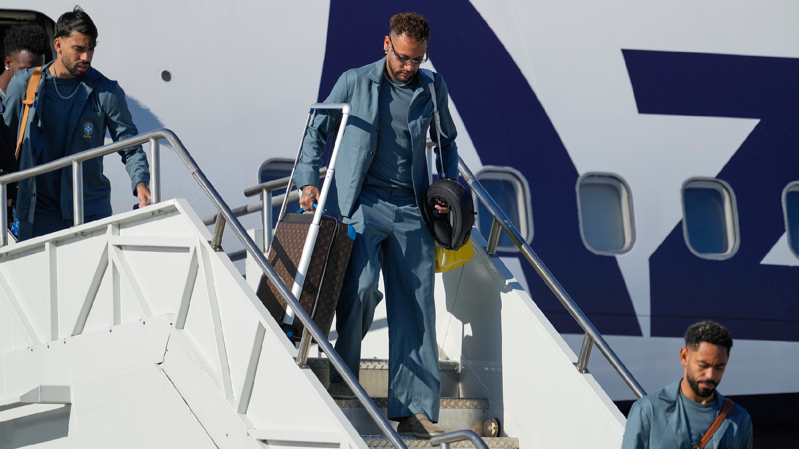 Brazil national team arrive at Newark airport ahead of the 2026 World Cup