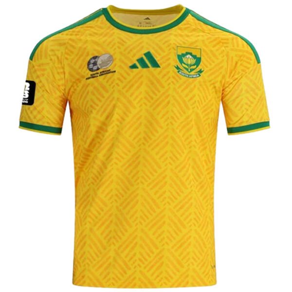 202627 South Africa Home Yellow Fans Soccer Jersey Have Right Patch 有右臂章 黑底白字 - KFCool – Football Jerseys & Soccer Kits Store 2026/27 South Africa Home Yellow Fans Soccer Jersey (Have Right Patch 有右臂章 黑底白字)