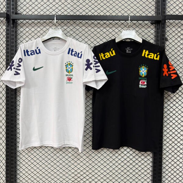 2026/27 Brazil Black Casual Pure Cotton T-Shirt