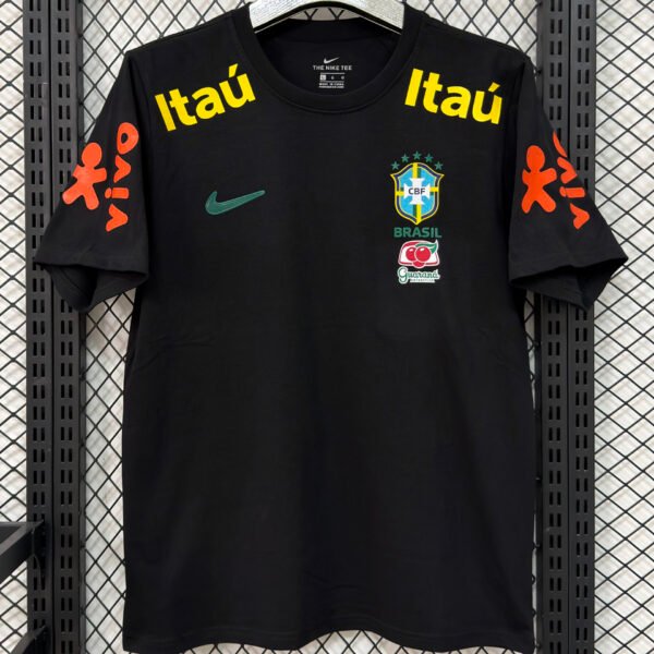2026/27 Brazil Black Casual Pure Cotton T-Shirt