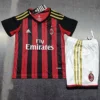 AC Milan 2013/14 Retro Home Kids Kit Fan Version - Front View - KFCool – Football Jerseys & Soccer Kits Store AC Milan 2013/14 Retro Home Kids Kit Fan Version - Front View | KFCOOL