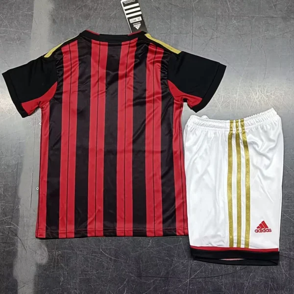 AC Milan 2013/14 Retro Home Kids Kit Fan Version - Back View - KFCool – Football Jerseys & Soccer Kits Store AC Milan 2013/14 Retro Home Kids Kit Fan Version - Back View | KFCOOL