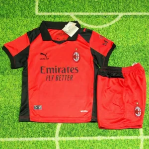 AC Milan 2025/26 Fourth Kids Kit Fan Version - Front View | KFCOOL