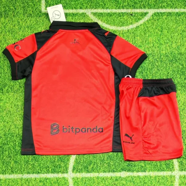 AC Milan 2025/26 Fourth Kids Kit Fan Version - Back View | KFCOOL