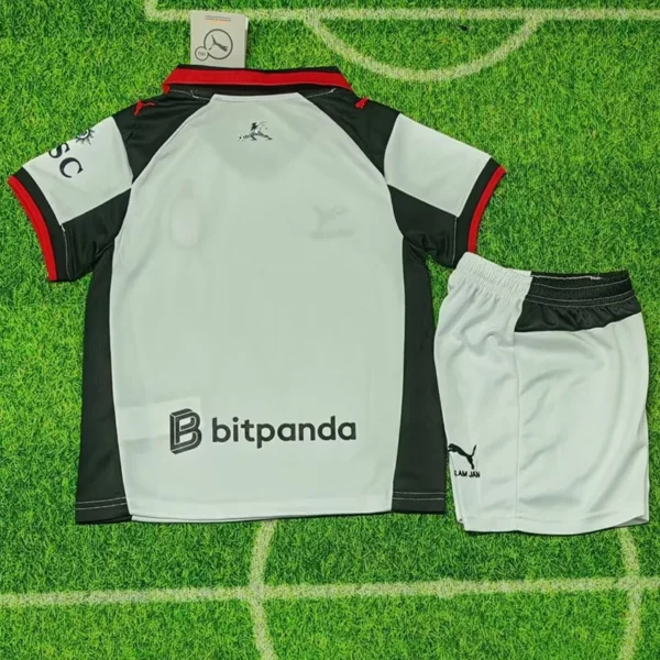 AC Milan 2025/26 Fourth White Kids Kit Fan Version - Back View - KFCool – Football Jerseys & Soccer Kits Store AC Milan 2025/26 Fourth White Kids Kit Fan Version - Back View | KFCOOL
