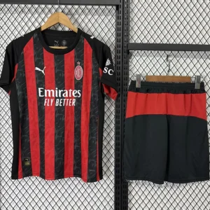 AC Milan 2025/26 Home Kids Kit Fan Version - Front View | KFCOOL