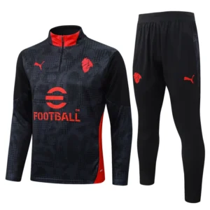 AC Milan 2025/26 Half Pull Tracksuit - Front View | KFCOOL