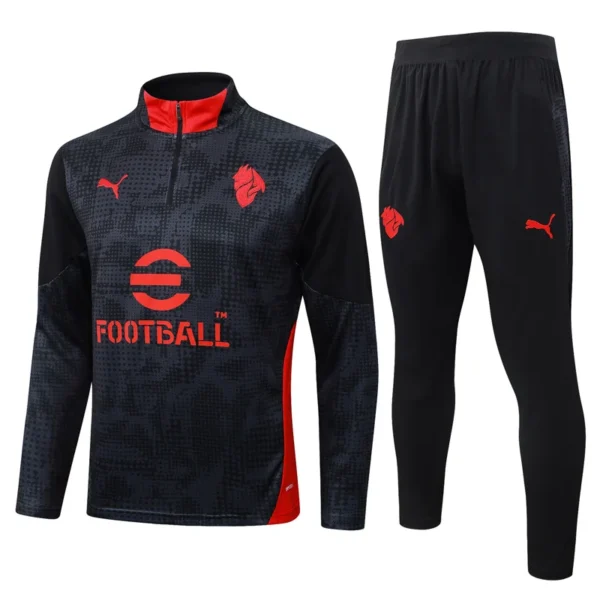 AC Milan 2025/26 Half Pull Tracksuit - Front View - KFCool – Football Jerseys & Soccer Kits Store AC Milan 2025/26 Half Pull Tracksuit - Front View | KFCOOL