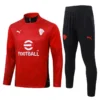 AC Milan 2025/26 Red Half Pull Tracksuit - Front View | KFCOOL