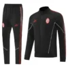 AC Milan 2025/26 Black Jacket Tracksuit - Front View - KFCool – Football Jerseys & Soccer Kits Store AC Milan 2025/26 Black Jacket Tracksuit - Front View | KFCOOL
