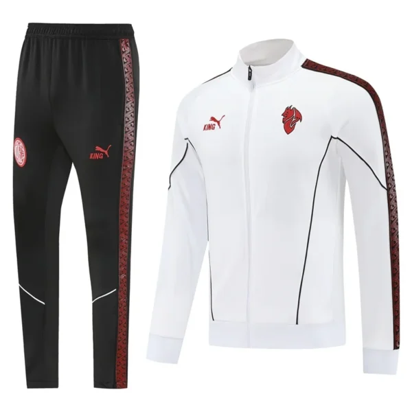 AC Milan 2025/26 White Jacket Tracksuit - Front View - KFCool – Football Jerseys & Soccer Kits Store AC Milan 2025/26 White Jacket Tracksuit - Front View | KFCOOL