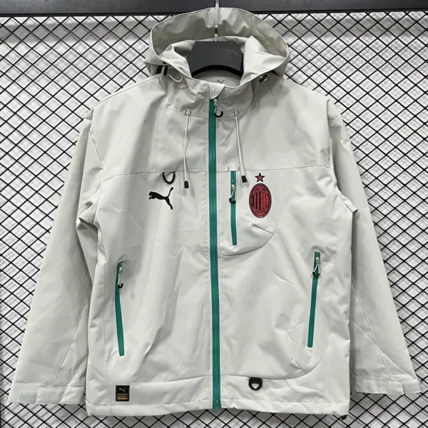 AC Milan 2025/26 Grey Outdoor Jacket - Front View | KFCOOL