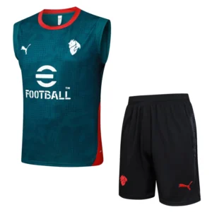 AC Milan 2025/26 Green Sleeveless Shorts - Front View AC Milan 2025/26 Green Sleeveless Shorts - Front View | KFCOOL