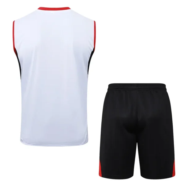 AC Milan 2025/26 White Sleeveless Shorts - Back View | KFCOOL
