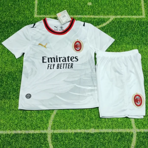 AC Milan 2026/27 Away Kids Kit Fan Version - Front View - KFCool – Football Jerseys & Soccer Kits Store AC Milan 2026/27 Away Kids Kit Fan Version - Front View | KFCOOL