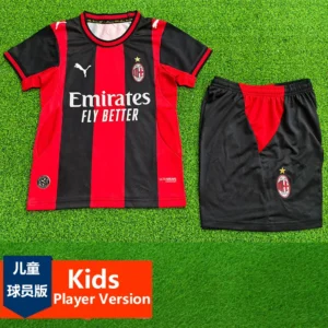 AC Milan 2026/27 Home Kids Kit Player Version - Front View | KFCOOL
