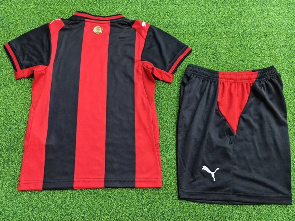AC Milan 2026/27 Home Kids Kit Player Version - Detail View 3 - KFCool – Football Jerseys & Soccer Kits Store AC Milan 2026/27 Home Kids Kit Player Version - Detail View 3 | KFCOOL