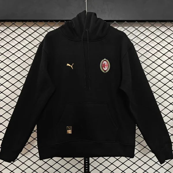 AC Milan 2026/27 Black Hoody - Front View | KFCOOL
