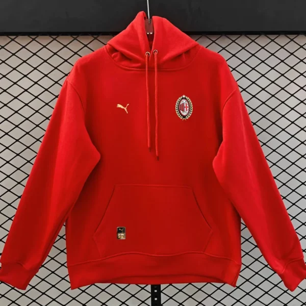 AC Milan 2026/27 Red Hoody - Front View - KFCool – Football Jerseys & Soccer Kits Store AC Milan 2026/27 Red Hoody - Front View | KFCOOL
