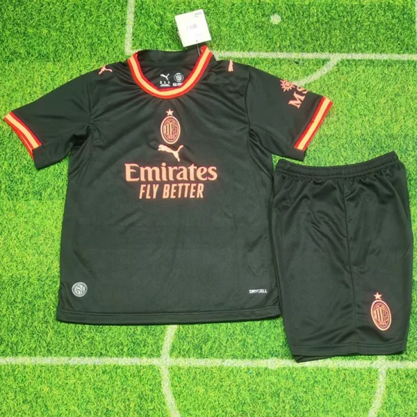 AC Milan 2026/27 Third Kids Kit Fan Version - Front View - KFCool – Football Jerseys & Soccer Kits Store AC Milan 2026/27 Third Kids Kit Fan Version - Front View | KFCOOL