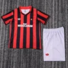 AC Milan 1990/91 Retro Home Kids Kit Fan Version - Front View AC Milan 1990/91 Retro Home Kids Kit Fan Version - Front View | KFCOOL