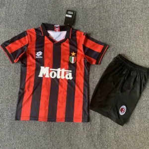 AC Milan 1993/94 Retro Home Kids Kit Fan Version - Front View | KFCOOL
