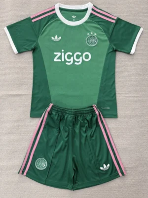 Ajax 2026/27 Goalkeeper Green Kids Kit Fan Version - Front View | KFCOOL