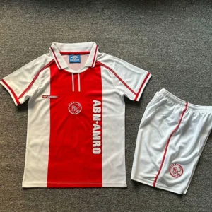 Ajax 1998/99 Retro Home Kids Kit Fan Version - Front View | KFCOOL