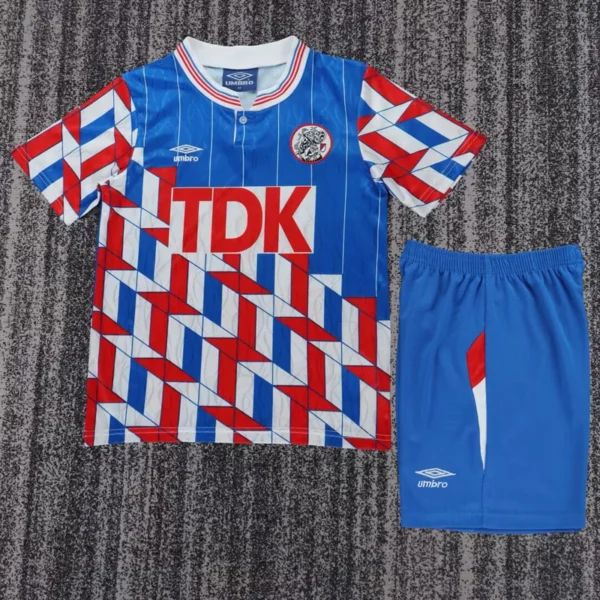 Ajax 1988/90 Retro Away Kids Kit Fan Version - Front View | KFCOOL