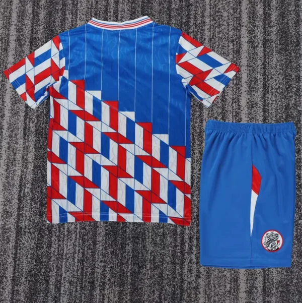 Ajax 1988/90 Retro Away Kids Kit Fan Version - Back View | KFCOOL