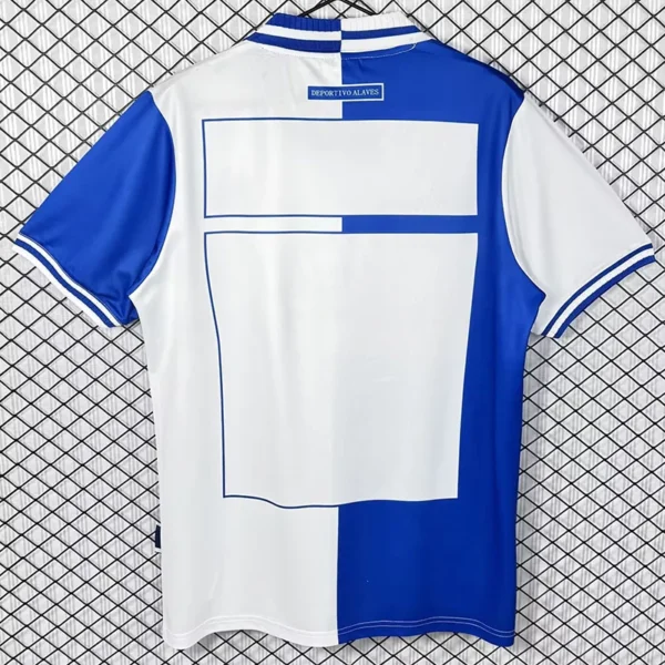 Alaves 2000/01 Retro Home White Jersey Fan Version - Back View | KFCOOL