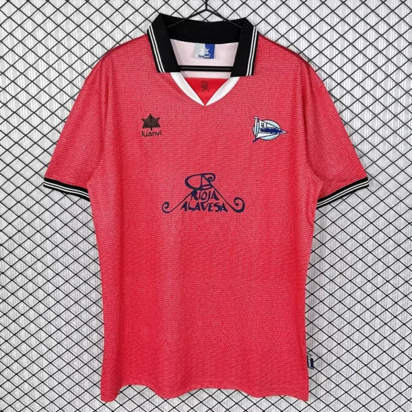 Alaves 2000/01 Retro Pink Jersey Fan Version - Front View | KFCOOL