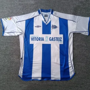 Alaves 2003/04 Retro Home Jersey Fan Version - Front View | KFCOOL