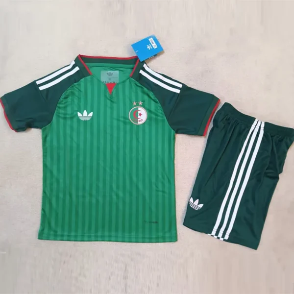 Algeria 2026/27 Away Kids Kit Fan Version - Front View - KFCool – Football Jerseys & Soccer Kits Store Algeria 2026/27 Away Kids Kit Fan Version - Front View | KFCOOL