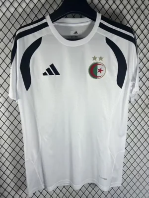 Algeria 2026/27 Black White Training Shirt Fan Version - Front View Algeria 2026/27 Black White Training Shirt Fan Version - Front View | KFCOOL