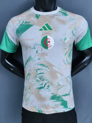 Algeria 2026/27 Green White Training Shirt Player Version - Front View | KFCOOL