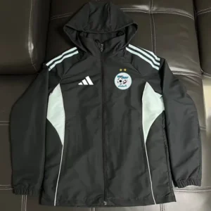 Algeria 2026/27 Black Windbreaker - Front View | KFCOOL