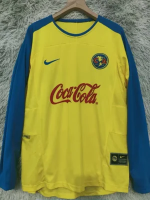 Club America 2003/04 Retro Home Long Sleeve Jersey Fan Version - Front View | KFCOOL