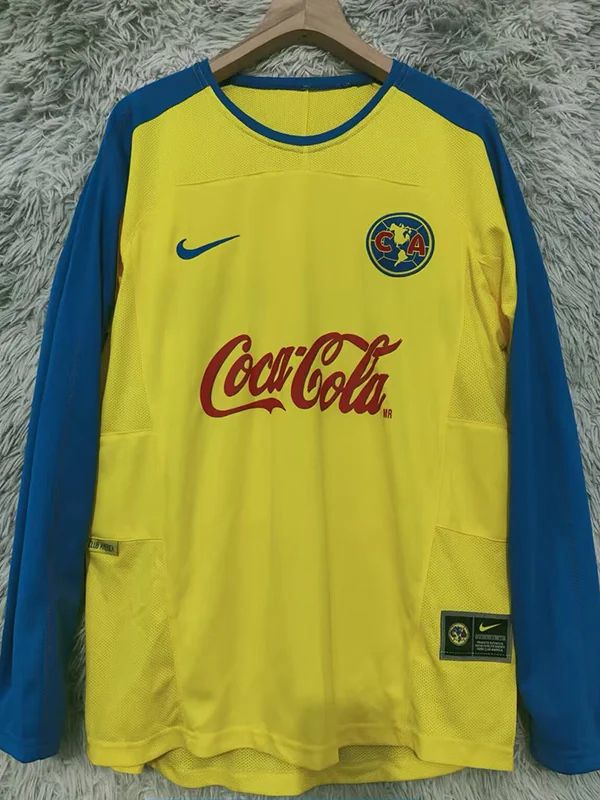 Club America 2003/04 Retro Home Long Sleeve Jersey Fan Version - Front View | KFCOOL