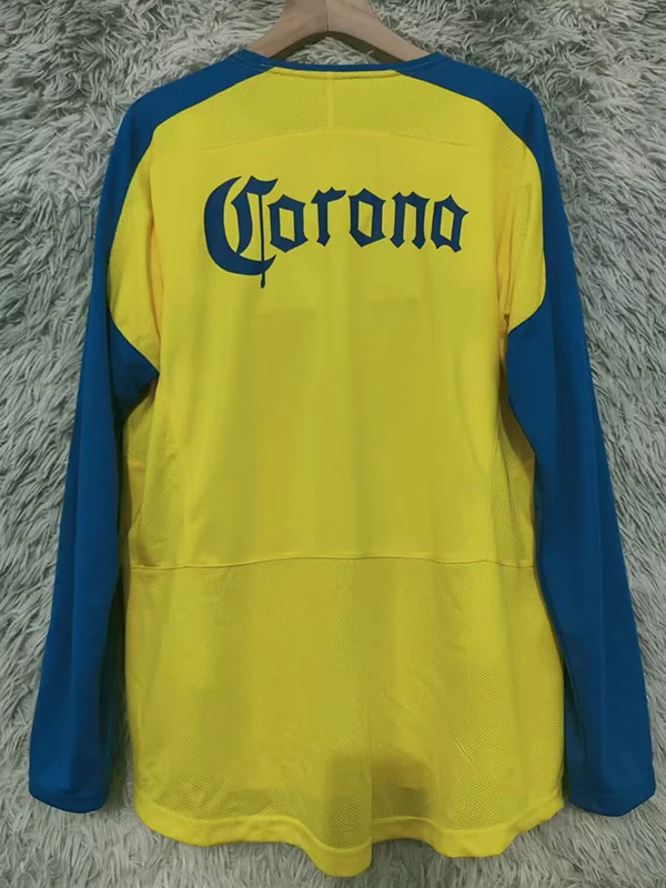 Club America 2003/04 Retro Home Long Sleeve Jersey Fan Version - Back View | KFCOOL