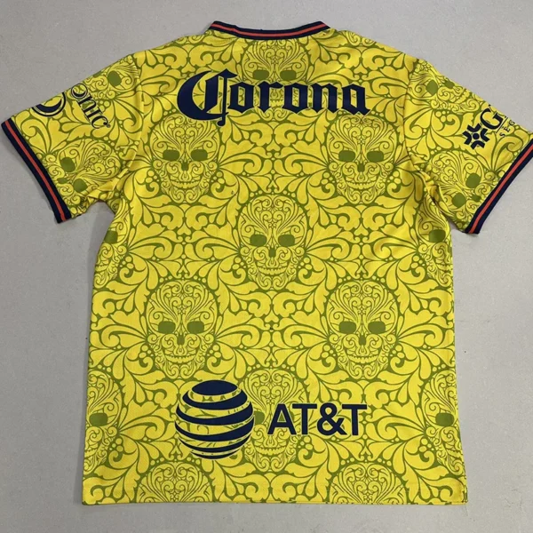 Club America 2025/26 Yellow Jersey Fan Version - Back View | KFCOOL