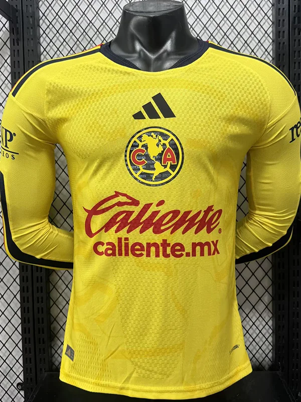 Club America 2026/27 Home Long Sleeve Jersey Player Version - Front View | KFCOOL