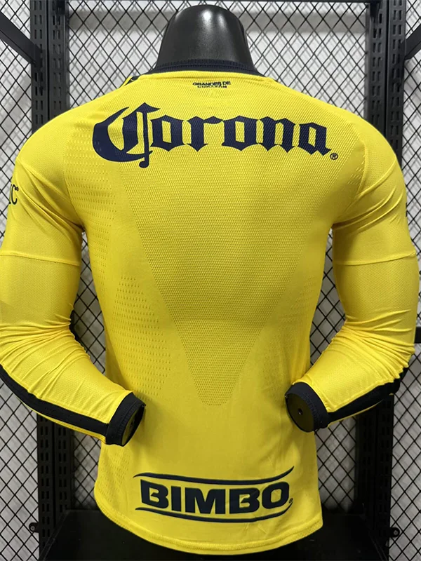 Club America 2026/27 Home Long Sleeve Jersey Player Version - Back View | KFCOOL